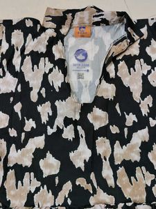 Animal Print Ruffle Hem Dress