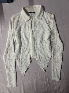 Zudio White Fitted Top