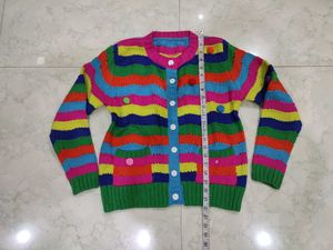Colorful Knit Cardigan 36-40