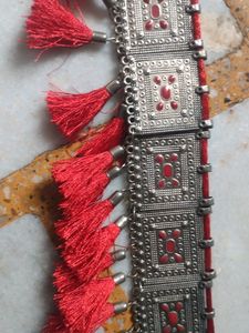 Choker Red Colour With Earrings