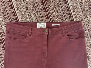 Skinny Maroon Denim Jeans