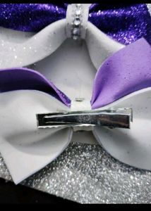 Handmade Purple Glitter Bow Headbands