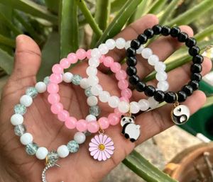 Beaded Charm Bracelet Set