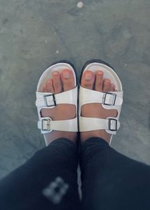 White Beautiful Flat For Women