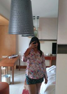 Floral Silk Satin Shirt