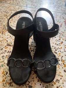 Metro Black Platform Heels