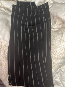 Black Formal Striped Pants