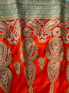 Orange Embroidered Lehenga Choli