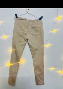 Beige Casual Pants