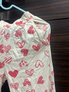 Heart Print Night suit