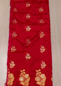 Red & Gold Dress Material