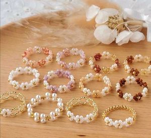 Flower Beaded Rings