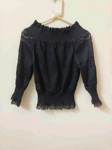 Black Off Shoulder Top
