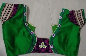 Green Embellished Blouse