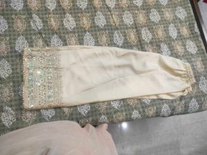 golden pakistani suit