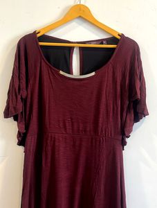 Elegant Maroon Party Dress by Code