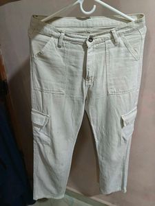 Chic Zara Off-White Baggy Cargos 🌟✨