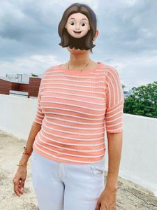 Orange Opaque Transparent Top