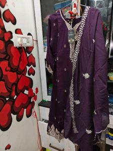 Elegant Purple Kurta Set