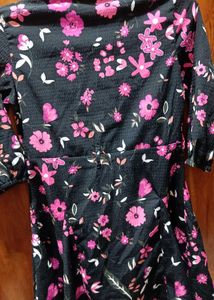 Floral Print Button Down Kids Dress