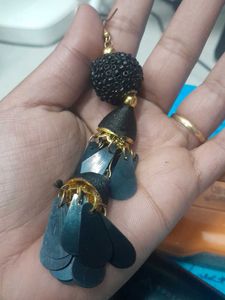 Black Flower Earrings
