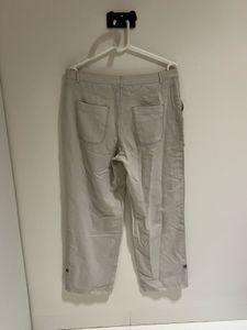 Beige Wide Leg Pants