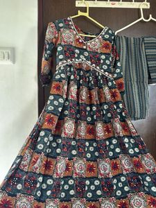Desi Avatar Printed Kurta Set (Size S) 🌸