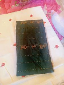 Trending foil print saree double colour