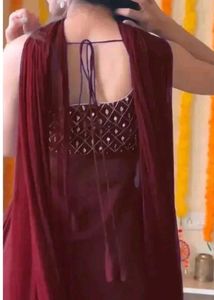 Elegant Maroon Kurta Palazzo Set