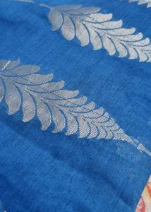 Elegant Blue Saree with Blouse Piece
