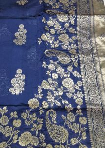 Elegant Blue saree with blouse piece