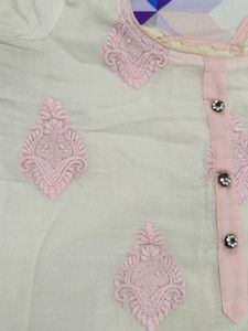 Pink And White Kurti