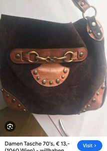 Vintage Suede Shoulder Bag
