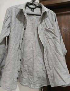 Van Heusen Grey Long Sleeve Button-Down Shirt