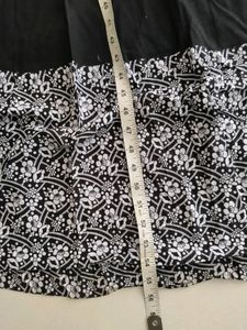 Pure Cotton Full Anarkali Black Gaun