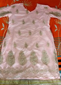 Pink Embroidered Kurta