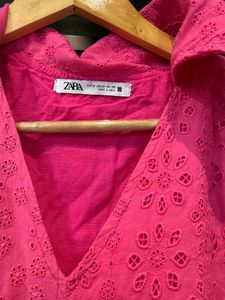 Pink Eyelet Dress
