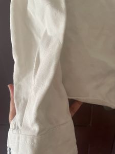 White Casual denim Shirt