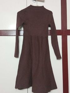 Brown Long Sleeve Dress