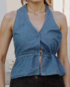 Denim Halter Top