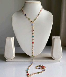 Colorful SILVER Neck Peice