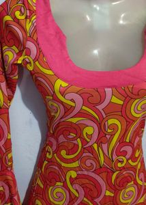 Funky Swirl Print Dress