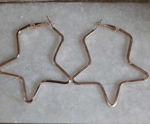 Star and Round hoop earrings