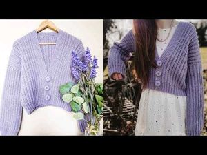 Lavender Knit Cardigan