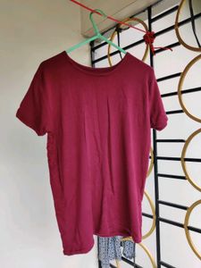 Maroon Fitted Top