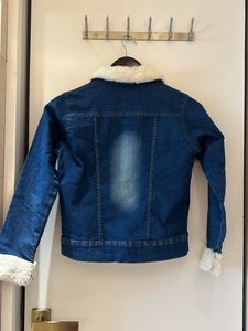 Denim Jacket with Faux Fur Trim