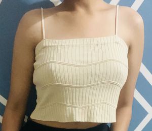 Cute Cream Crop Top