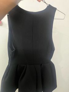 Chic Black Peplum Top