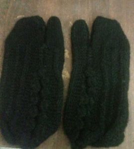 Black Two Finger Gloves