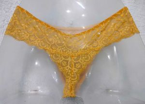 Yellow Lace Thong Panty 💚
